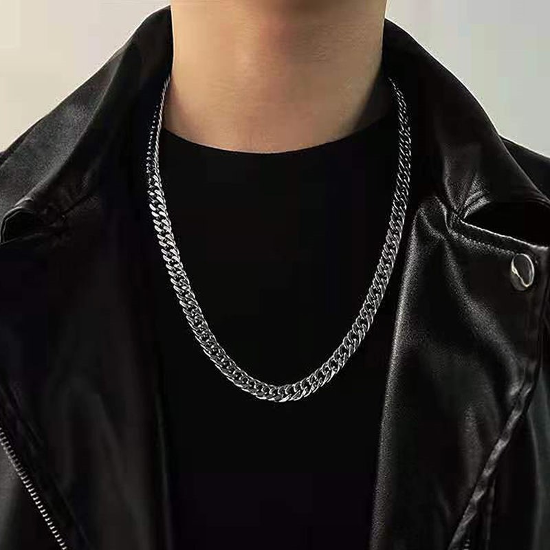 Lyxdesigner hiphop halsband smycken hjärtkvinnor mens halsband silver guld kubansk länk kedja kvinnor titan rostfritt stål mens kedja för man halsband gåvor