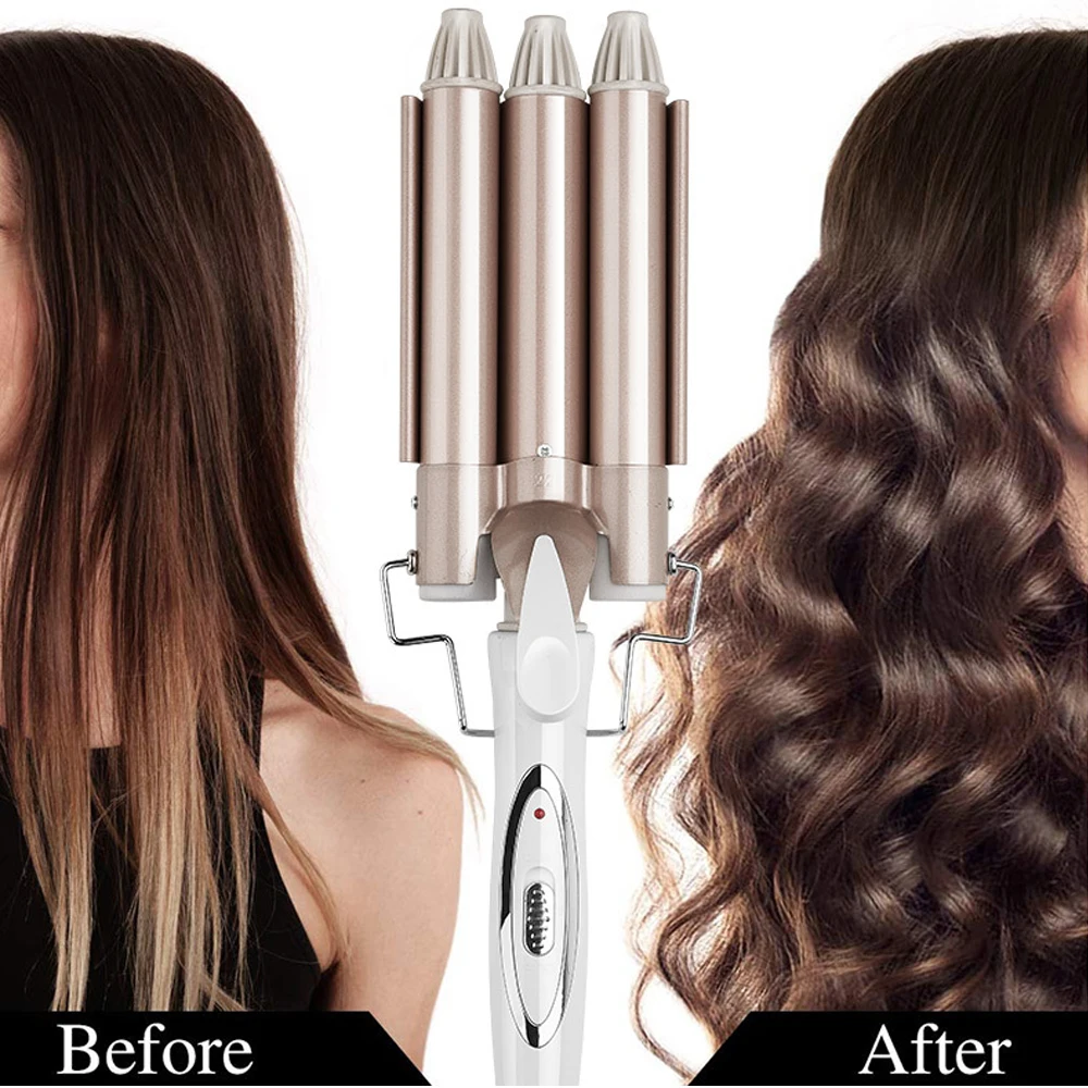 Irons Triple Barrel Hair Curling Iron Profesjonalne elektryczne zwijanie się ceramiczne narzędzia do stylistyki włosów