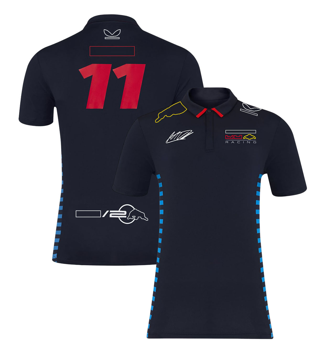 2024 F1 T-shirt T-shirt Formule 1 Racing 1 et 11 Fans de pilote Polo T-shirt Nouvelle saison Race Sports Men T-shirt Femmes Jersey