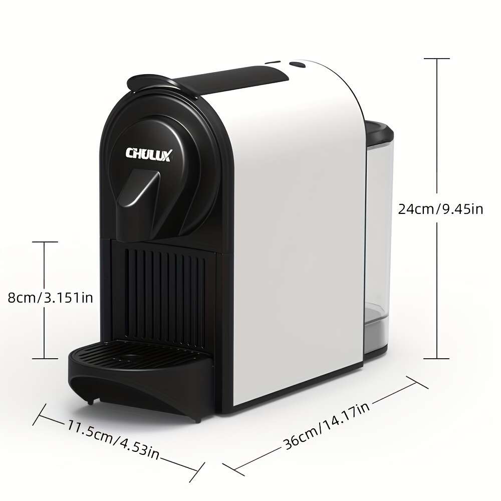 Chulux 1400W Hine för Nespresso Capsules och Lungo Cups, One Cup Premium Italian 20 Bar Ode Pump Espresso Maker