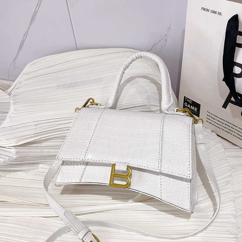 38% OFF Designer bag 2024 Handbags Minimalist Fashionable Bright Leather Casual Shoulder Letter Crossbody Womens Tidal Crocodile Pattern Handbag