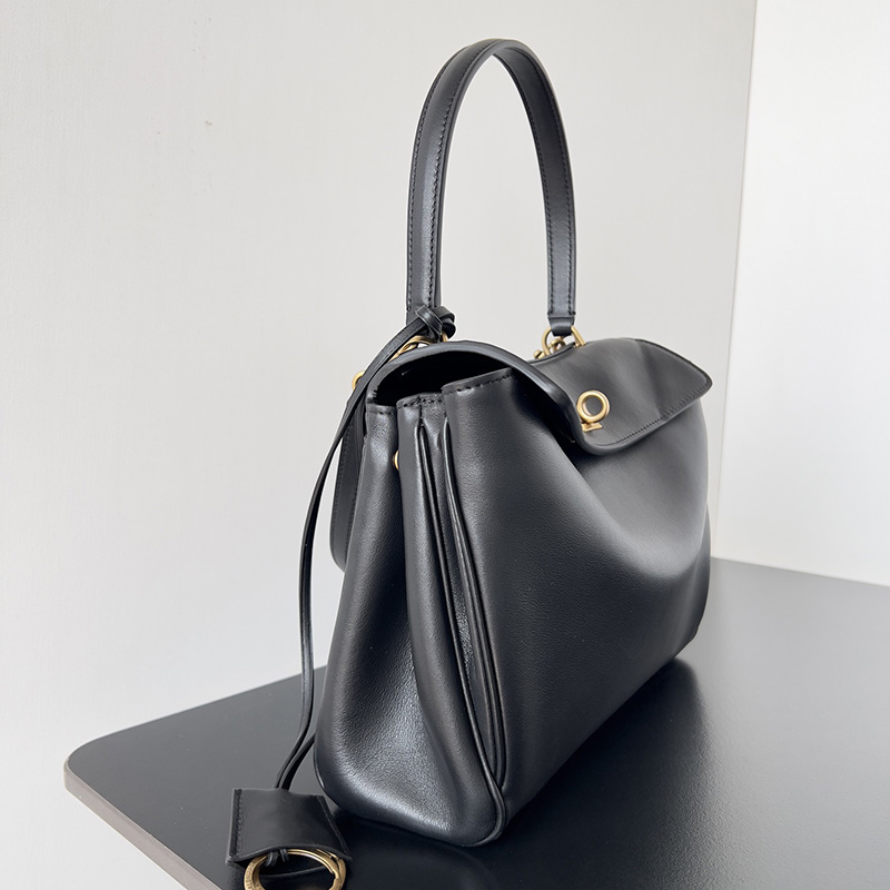 Dernières femmes Rodeo moyen sac à main noir doux veau luxe designer sac or matériel miroir qualité dame fête mariage sacs à bandoulière