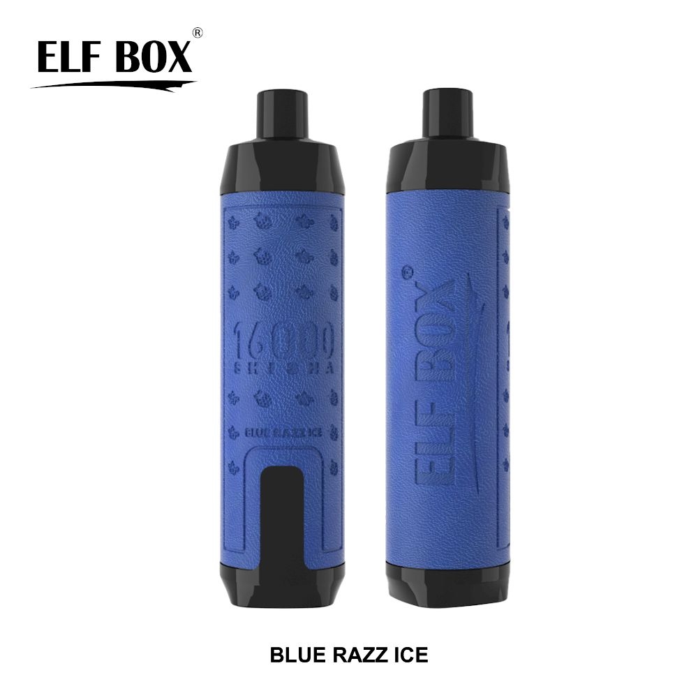 Elf Box Shisha 16000 Puffs Puff 16k Einweg-Vape LED-Anzeige Netzspule E-Zigaretten Einstellbarer Luftstrom Vorgefüllter 28-ml-E-Liquid Wiederaufladbarer 600-mAh-Akku-Vaper