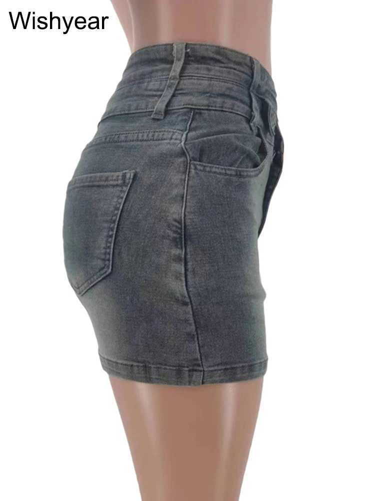 Sexig kjol kjolar mode alla matchar blå denim mini kvinnors sexiga criss coola älskling retro kreativa elastiska jeans harajuku klänning 24326