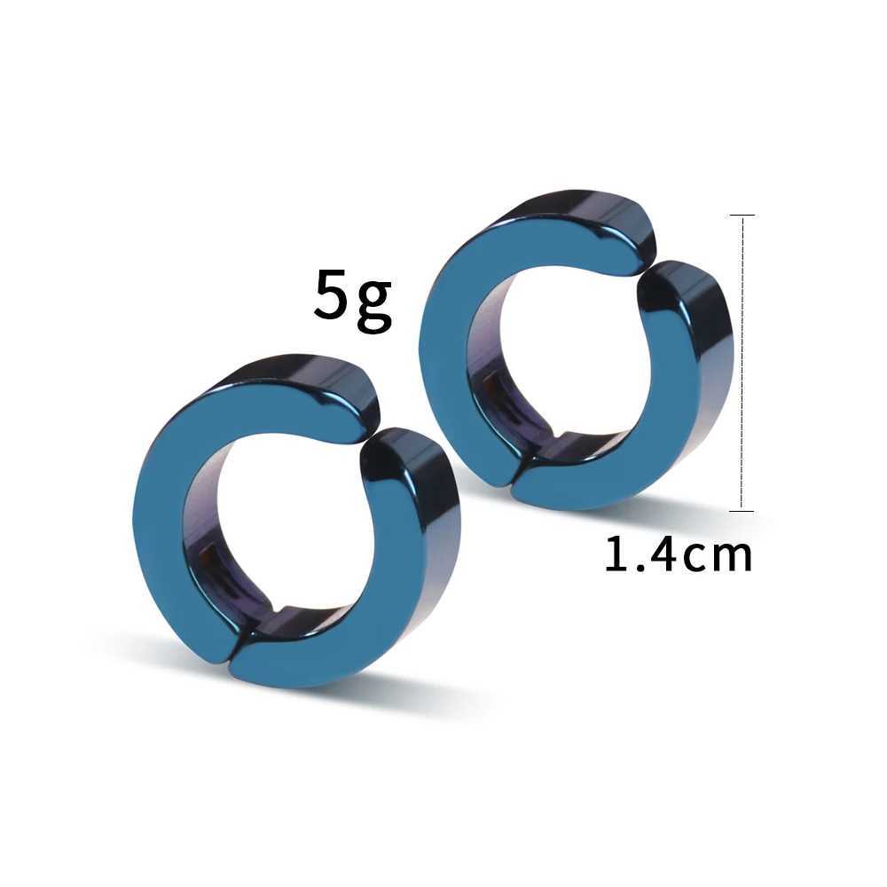 Hoop Huggie Vanita Earstuds Anime Vanita Même Bleu Earbone Clip Mens En Acier Inoxydable Bijoux Jeu de Rôle Personnalisation 240326