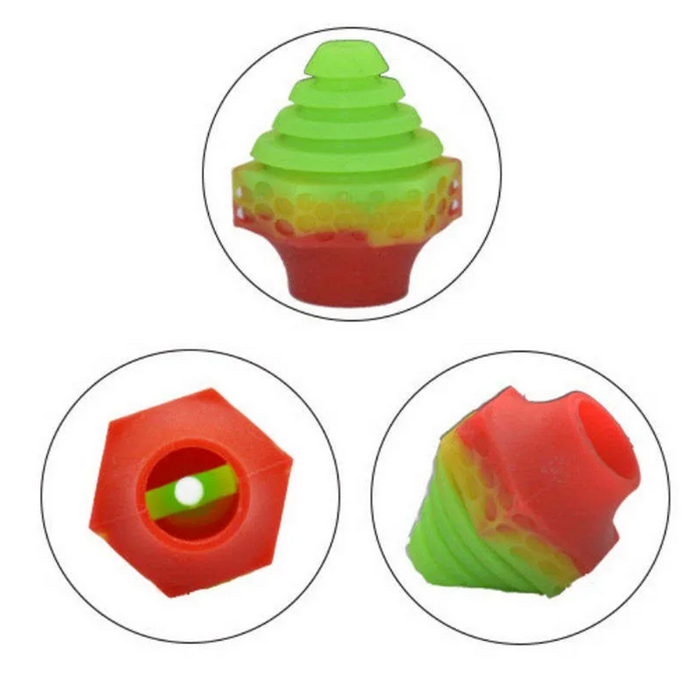 Portasigarette in silicone Boccaglio Coperchio Drip Tip Fumatori Pipa a mano Adattatore Connettore Pipa ad acqua Converti Filtro portatile penna Cera Olio Narghilè Bong Accessori