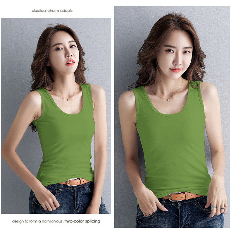 European and American women's vests with foreign trade trendy brand bottoming large size vests for summer seamless inner wear Korean style sleeveless