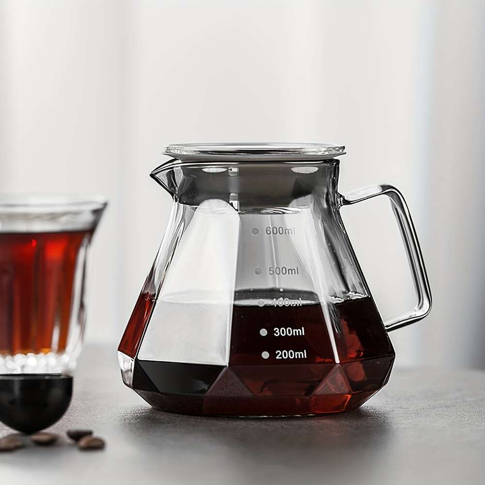 4st Maker Set, inkluderad Pour Over Kettle, Gray Glass Pot With Dripper, 100st Coffee Filter Paper, för hem eller kontor