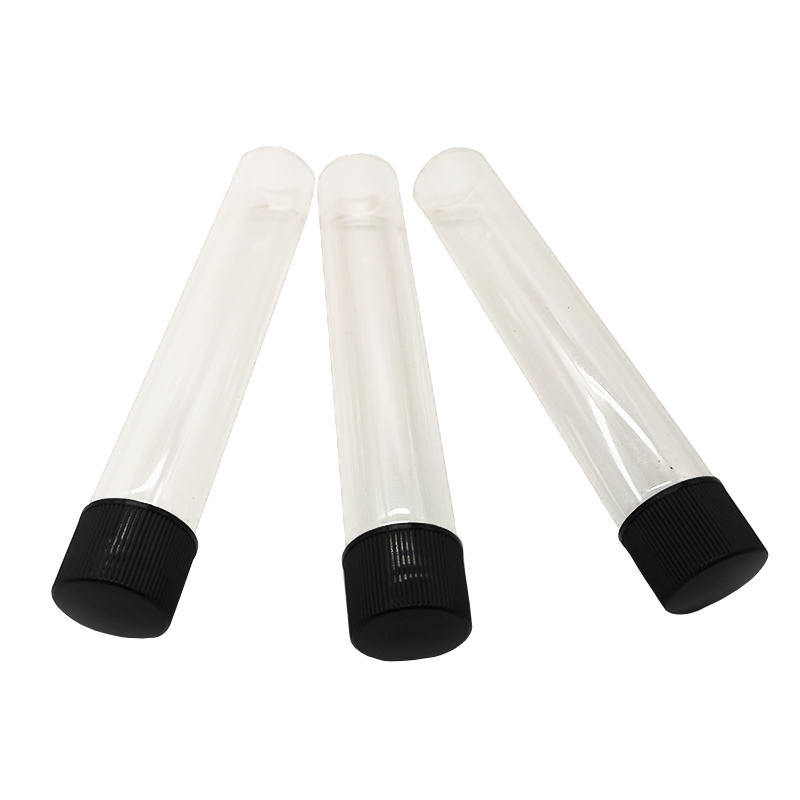 Personnaliser le tube en verre 115 * 20 mm Emballage pré-roulé Autocollant personnalisé disponible Tubes pré-roulés OEM Conteneur en verre Étiquette personnalisée vide