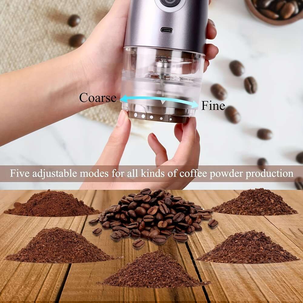 5 Adjustable Settings ABS Stainless Steel Material Bean Restaurant Portable Electric Coffee Grinder