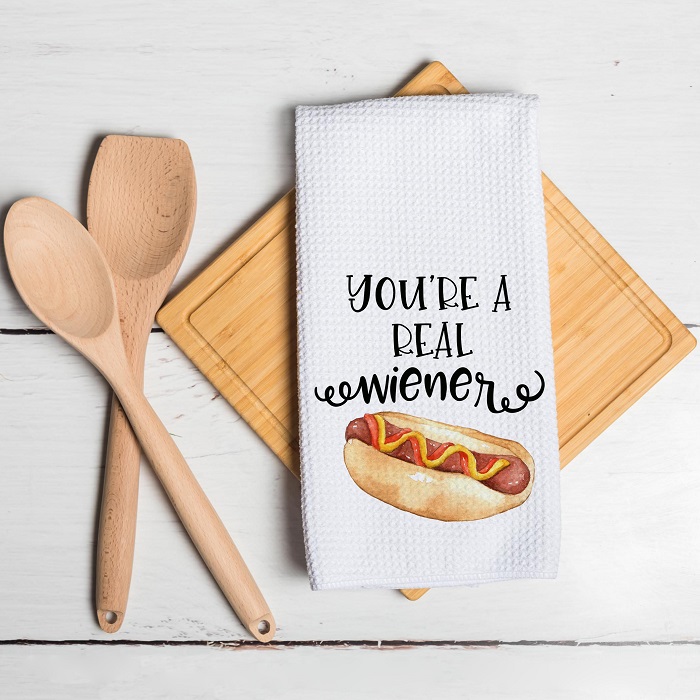 Let's Give Them Something to Taco, Fried Chicken Funny Tea Towel Waffle Kitchen Dish Napkin Thanksgiving Gift