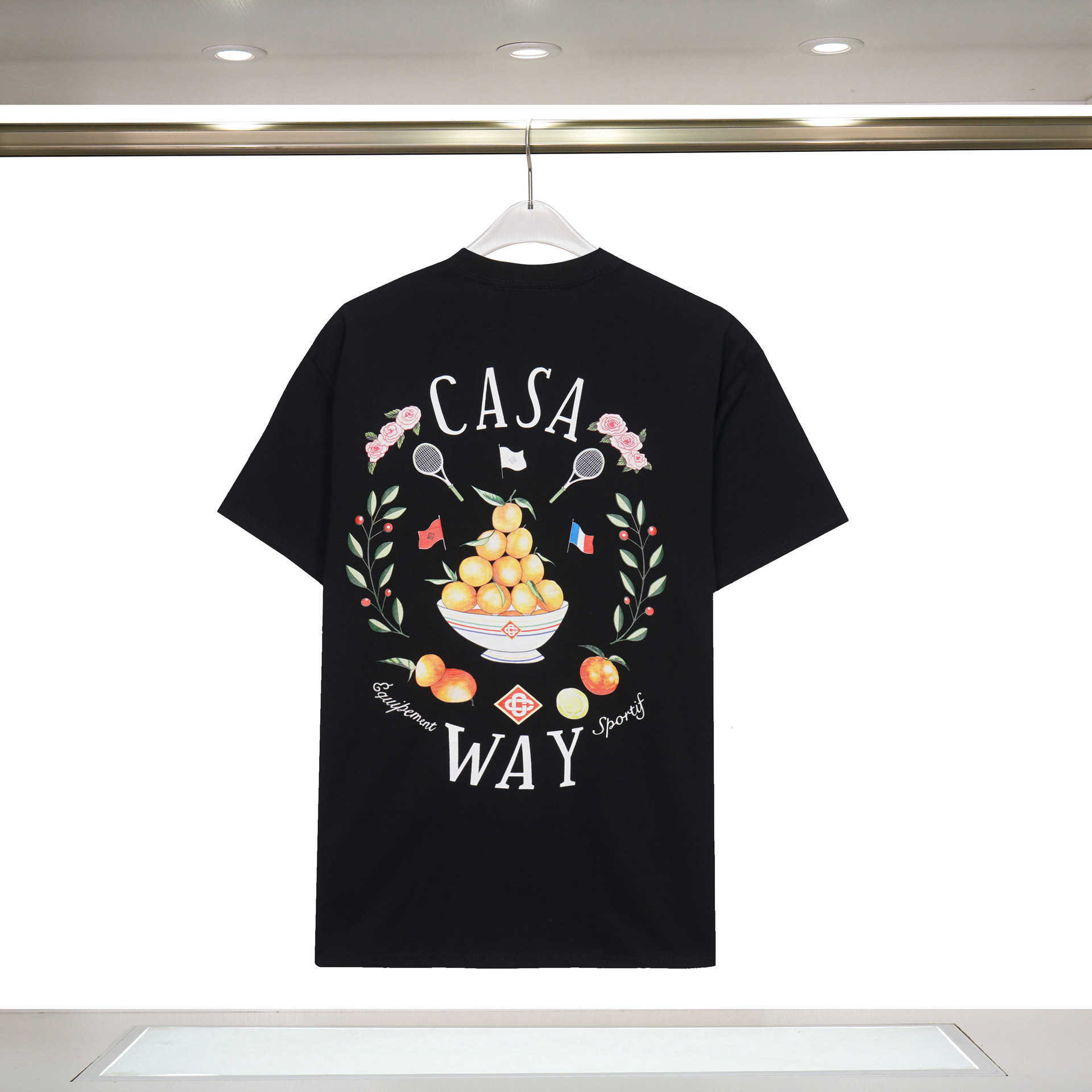 Erkek Tasarımcı T Shirt Sıradan Tişörtler Yaz Yeni Amerikan Moda Markası Kazablanka Baskılı Çift İplik Saf Pamuk Kısa Kişisel T-Shirt Ri94