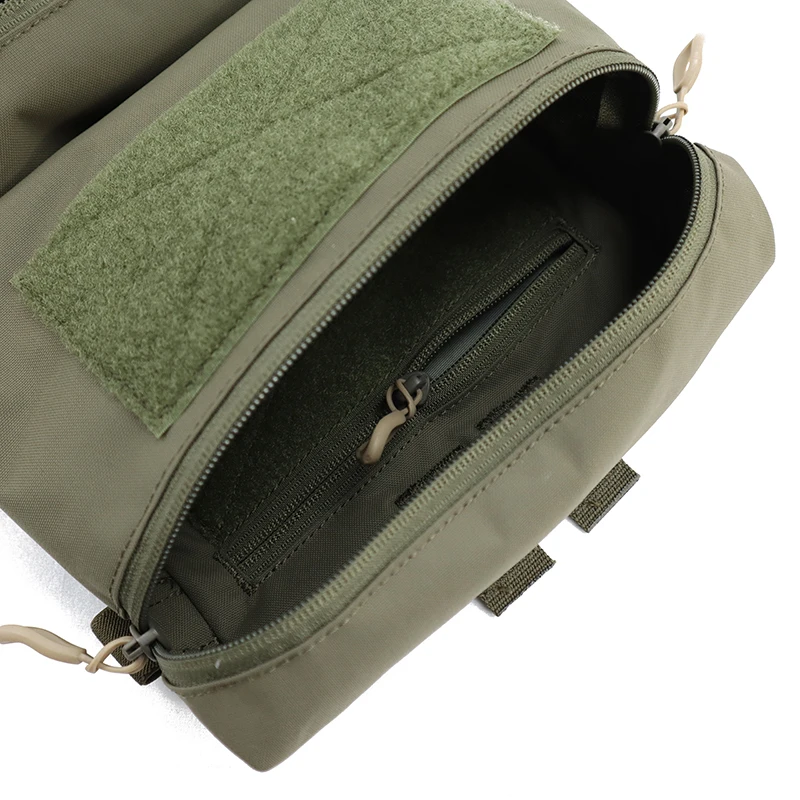 Bags Twp112 Delustering TwinFalcons Tactical Back Panel Doppelbeutel für taktische Weste Military Molle Zipper Packtasche 500D Cordura