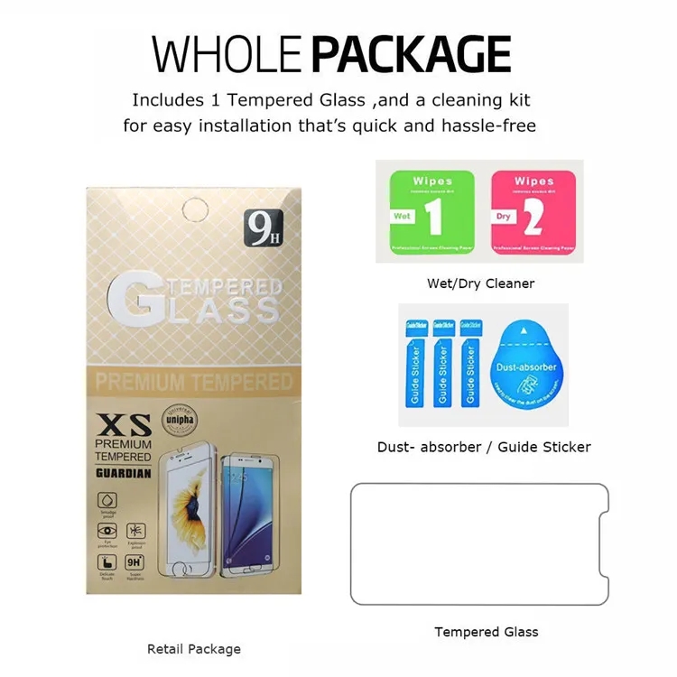 Защитная пленка из закаленного стекла для iPhone 15 14 13 11Pro Max 6,7 дюймов SE2 Samsung A53 A54 A73 Revvl V 5G Moto G Stylus 5g 0,33 мм 2.5D защитная пленка 10 в 1 бумажной упаковке