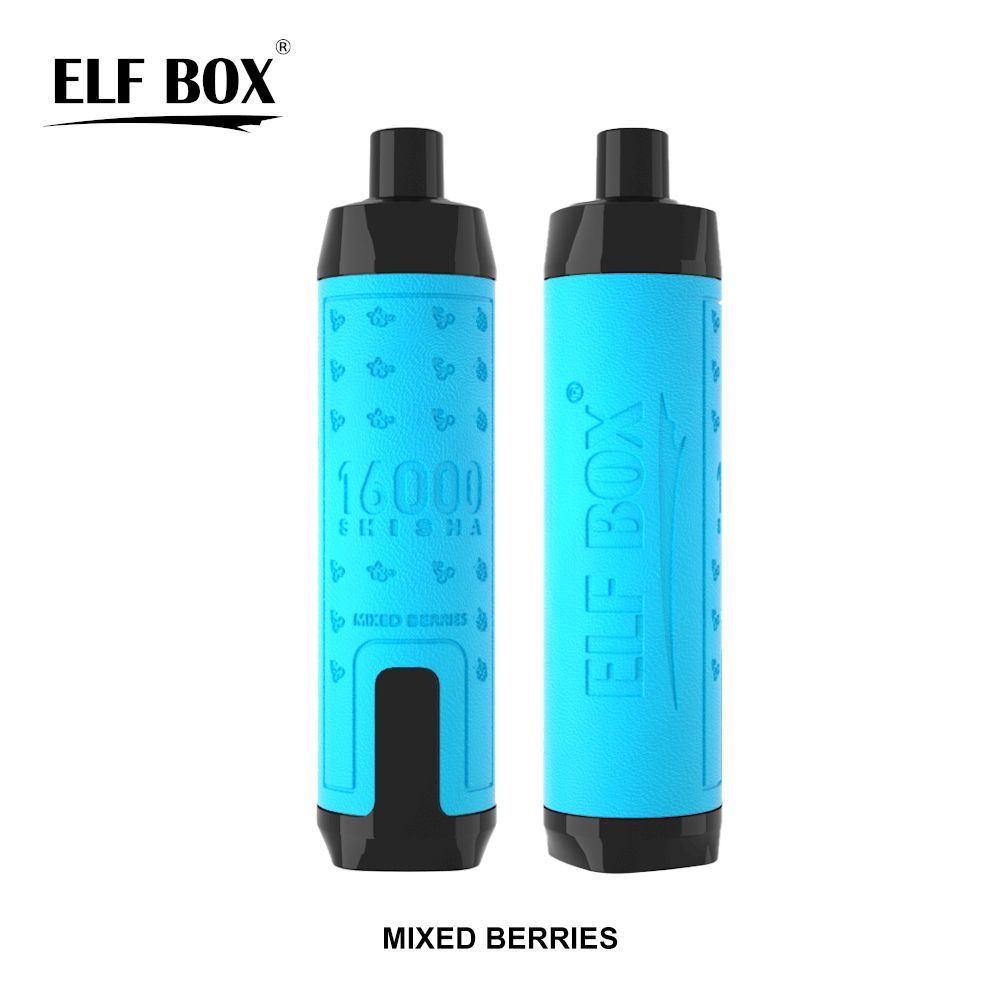 Box ELF Shisha 16000 Puffs Puff 16K Vape Desechable LED Pantallas Mesh Mesh E CIRDOS DE AIR FLOMBLE AJUSTABLE Ajustable 28 ml E-Liquid Recargable Batería de 600 mAh Vaper