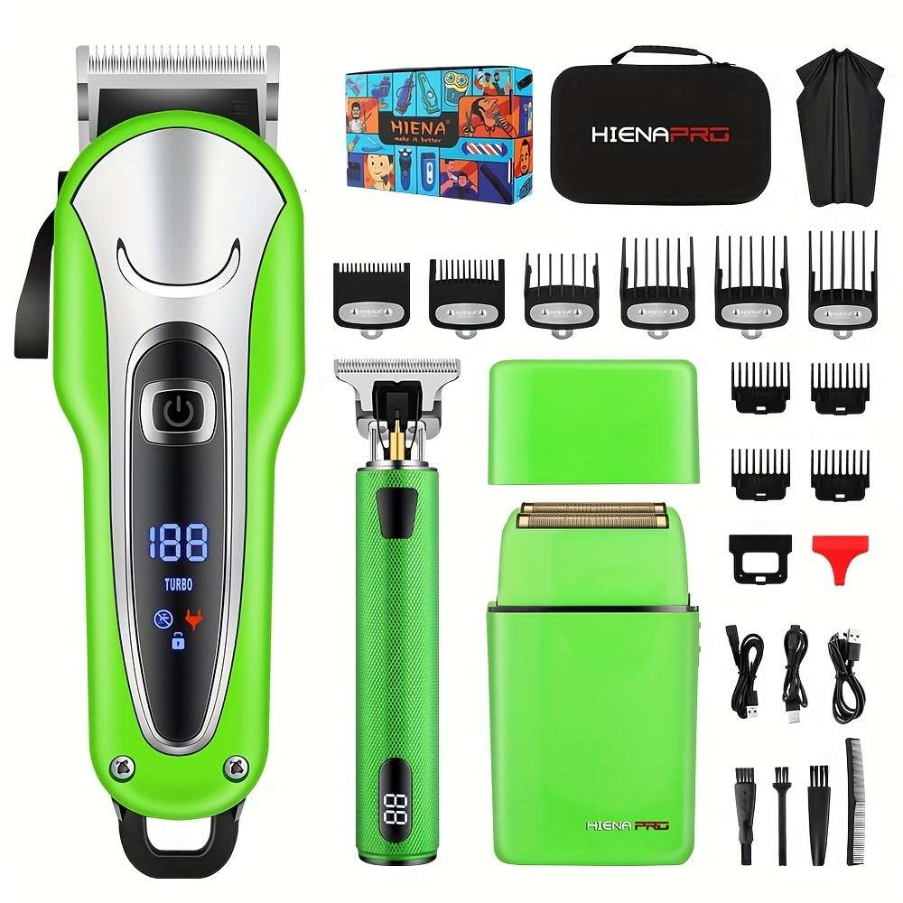 3-in-1-Haarschneidemaschine mit Digitalanzeige für Männer – über USB wiederaufladbar, trimmbarer Brusthaarrasierer und Aufheller
