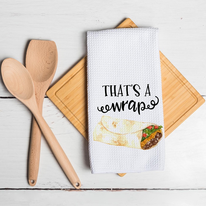 Let's Give Them Something to Taco, Fried Chicken Funny Tea Towel Waffle Kitchen Dish Napkin Thanksgiving Gift