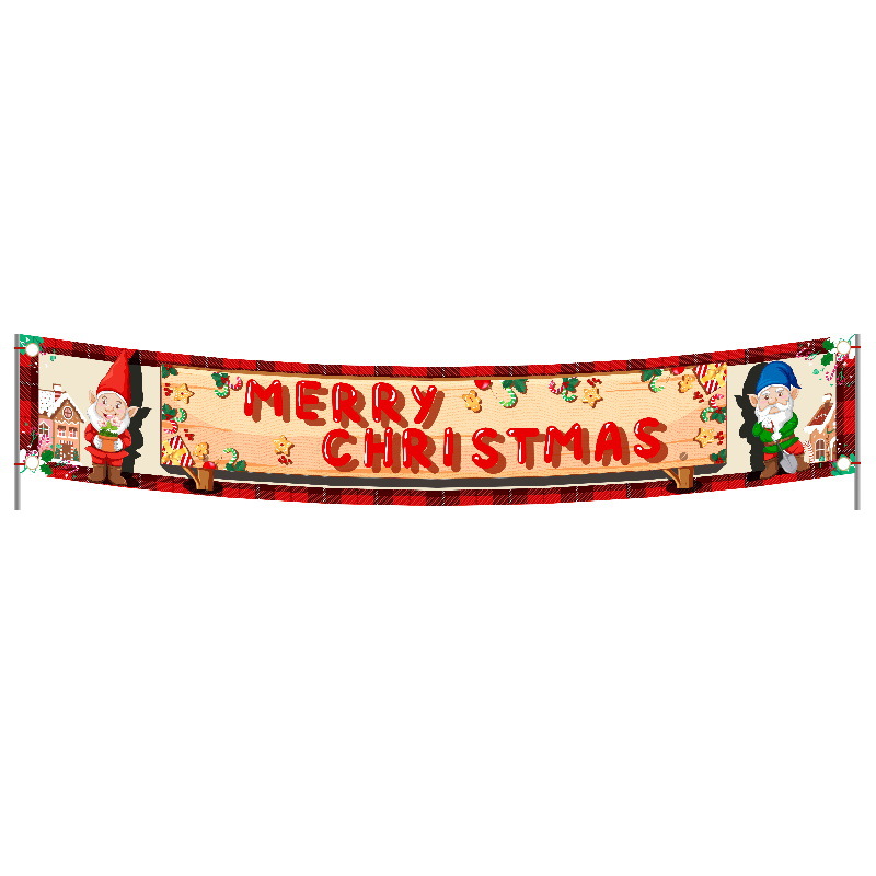 Kerstversiering Banner Kerstmis Nieuw Oud Alfabet Vakantie Feest Scène Layout Groothandel