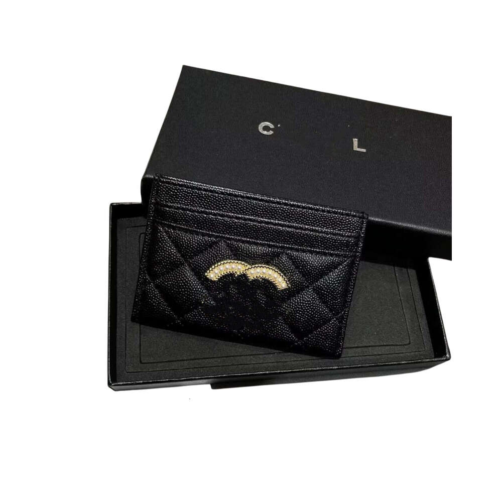 Handväska för kvinnorpurse kvinnor kaviar kortväska set noll plånbok förvaring ljus lyx läder doftande mormor liten bollmönster b