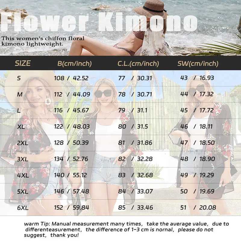 Kadın Mayo Yeni Kadınlar Yaz Top ve Kimono Açık Front Flower Beach Kapak Gündelik Ceket Mayo 2023 Kadın Plajı Seti 24326