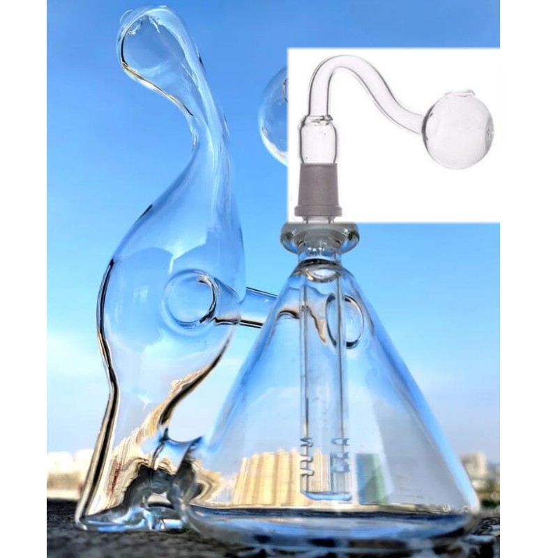 Mini Beker Recycler Roken glazen Waterpijpen Waskolf Waterpijpen Percolator Helix Handgeblazen Glazen pijp Nieuwe Collectie 14mm olie brander