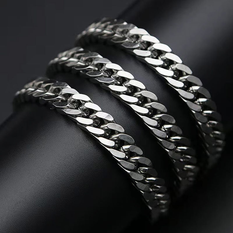 Lyxdesigner hiphop halsband smycken hjärtkvinnor mens halsband silver guld kubansk länk kedja kvinnor titan rostfritt stål mens kedja för man halsband gåvor