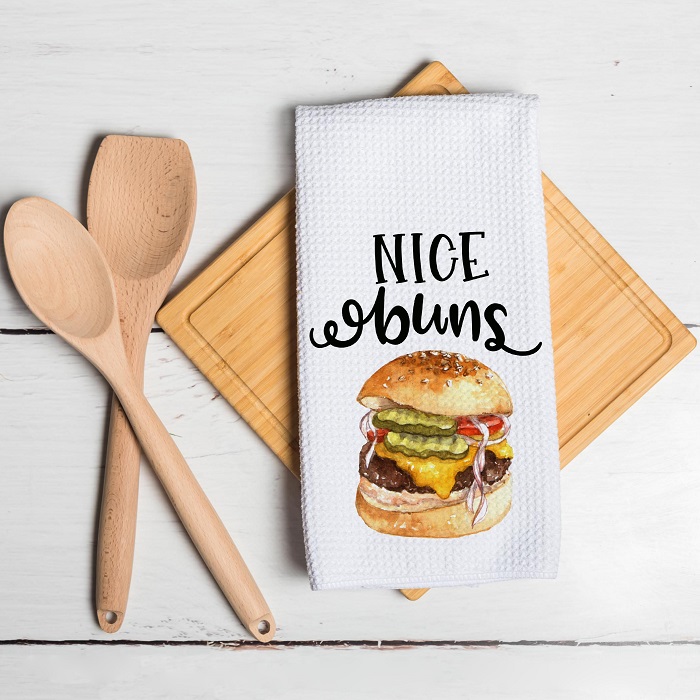 Let's Give Them Something to Taco, Fried Chicken Funny Tea Towel Waffle Kitchen Dish Napkin Thanksgiving Gift