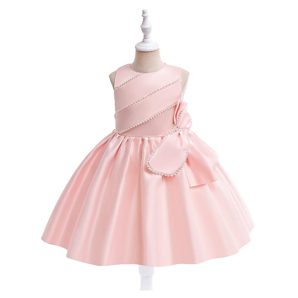 Lovely Pink Green Wine Jewel Pearls Girl's Pageant Dresses Flower Girl Dresses Girl's Birthday/Party Dresses Girls Everyday Skirts Kids' Wear SZ 2-10 D326193