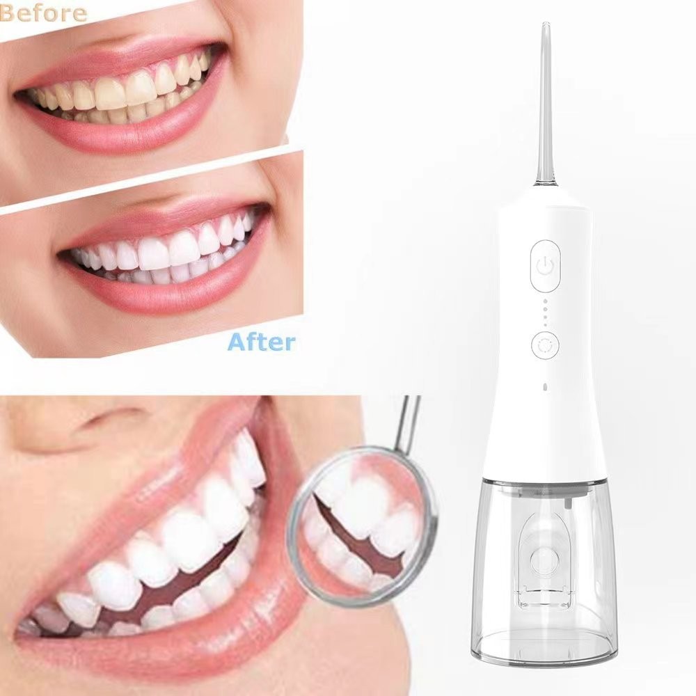 Oral care tool - USB rechargeable portable oral irrigator, 300ML large capacity water tank, waterproof design, cleaner and more hygienic, deep cleaning