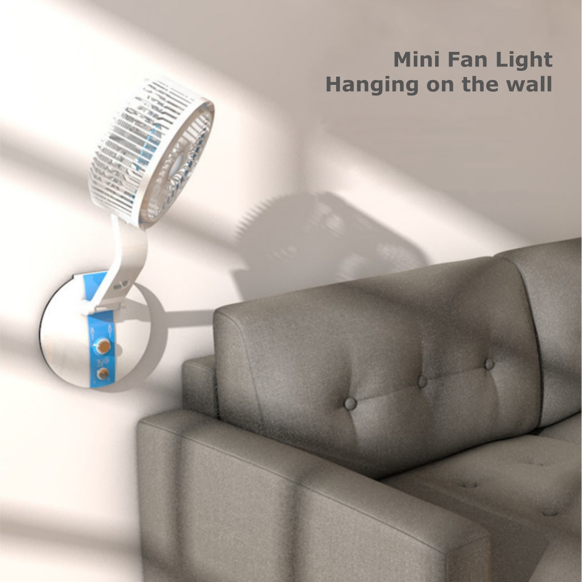 LED Işık Okuma Lambası ile Taşınabilir Kişisel Küçük Soğutucu Fan Rotasyon Hava Soğutucu Masaüstü Gece Işık Ofis Başucu Yatak Odası Kampı Şarj Edilebilir