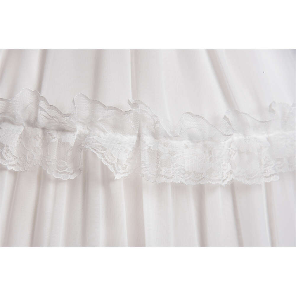 Lolita spets missar kant kjol fast vit svart puffy 2 hoops petticoat för festdans tutu kort klänning underskirt