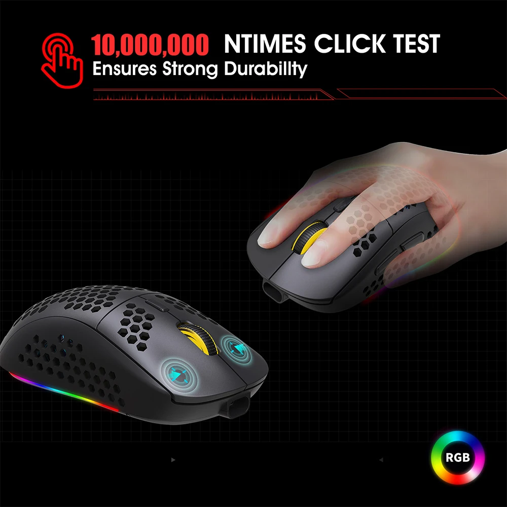 Möss trådlöst spelmus bakgrundsbelysning ergonomisk spel USB datormöss RGB Gamer Desktop Laptop PC Gaming Mouse