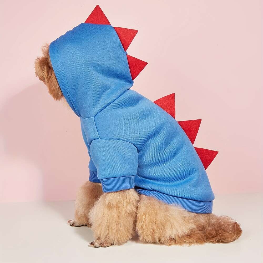 Halten Sie Ihren Hund warm und stilvoll mit diesem entzückenden Dinosaurier -Cosplay -Haustier Hoodie