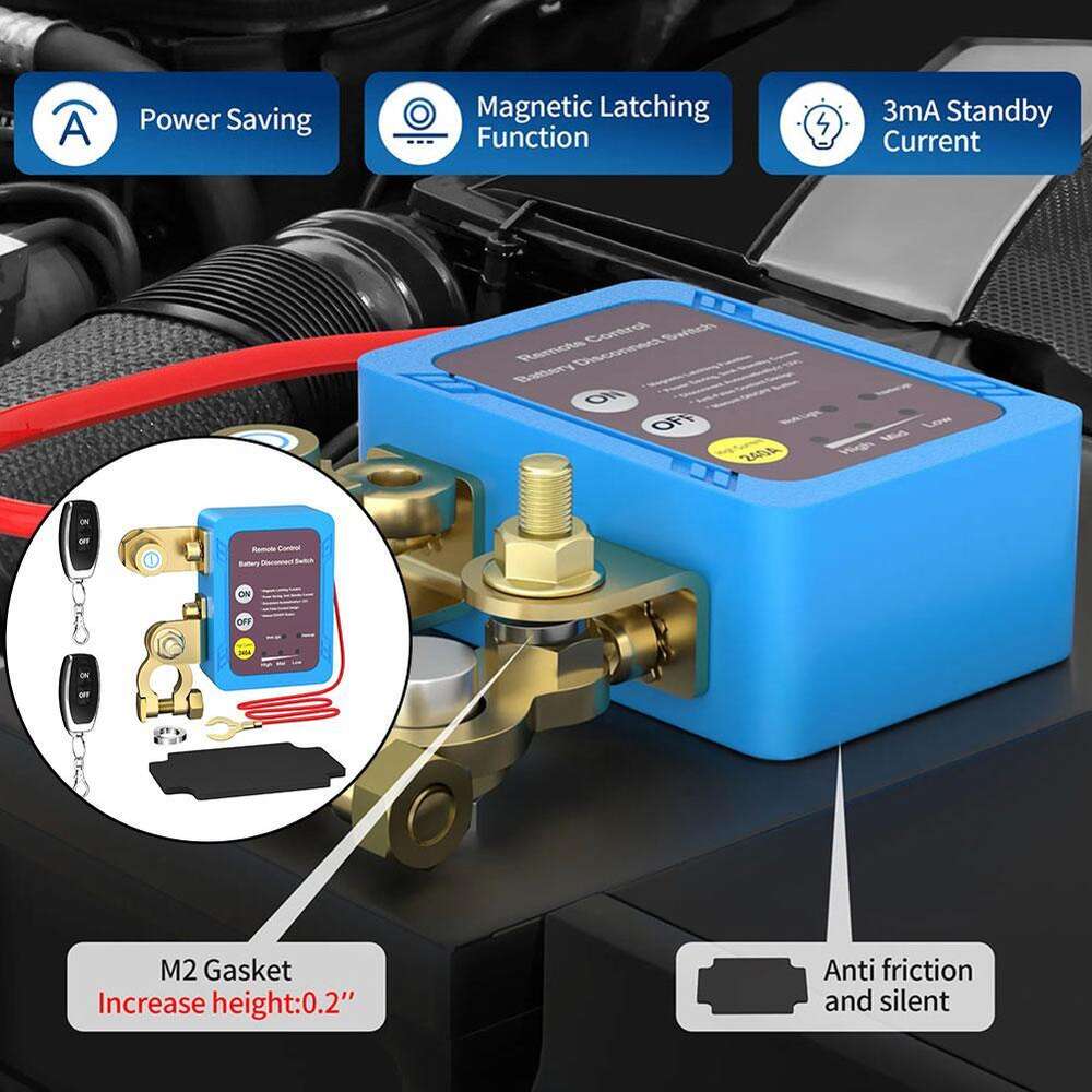 Nieuwe batterij loskoppelen 12V 240A Kill Automatische uitschakeling Afstandsbedieningschakelaar voor automatisch