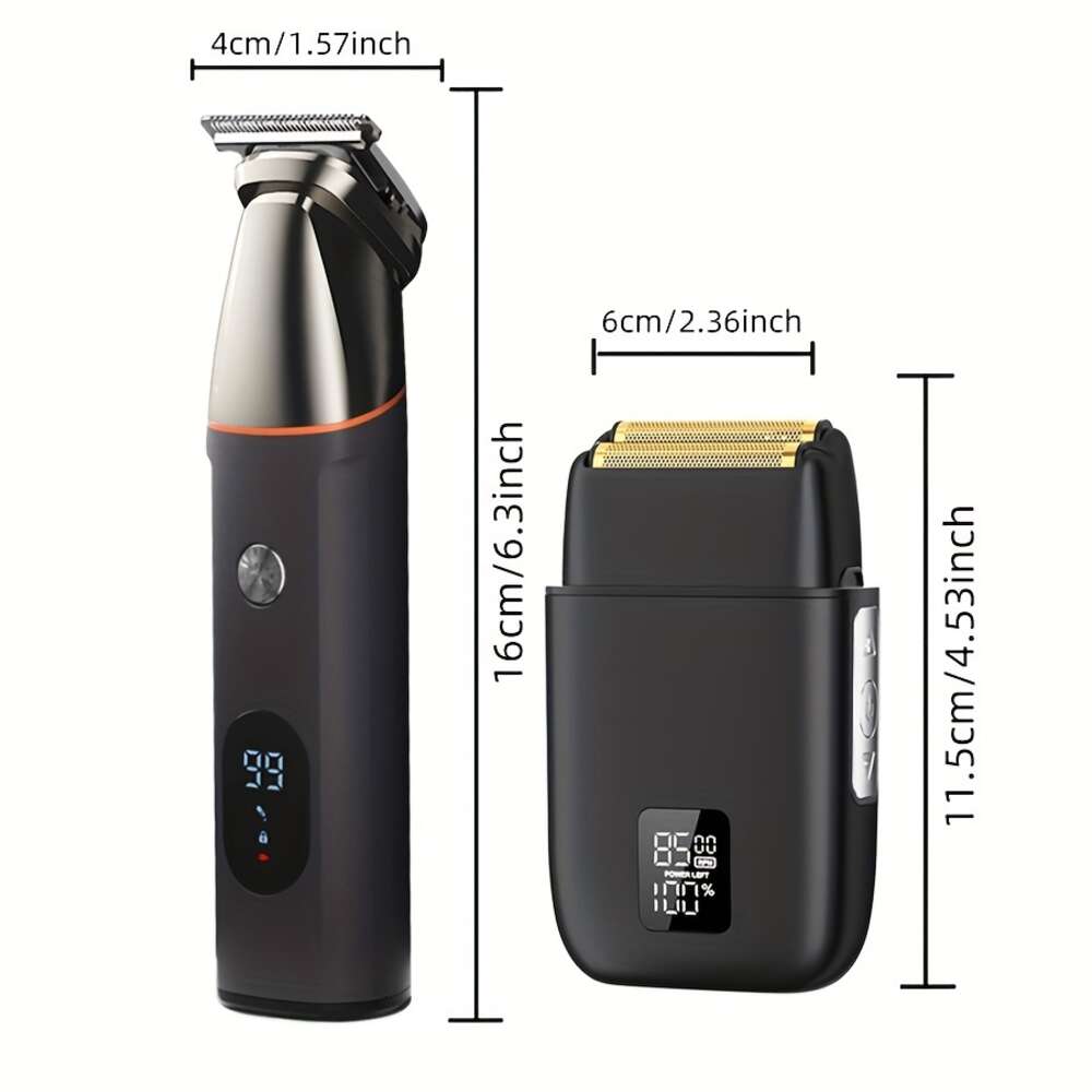 Clipper Shaver Kit Heren - Professionele kapper Clippers Hine, Body Ear Nose Trimmer, Elektrisch knipapparaat voor baardhaar met verstelbare limietkam en