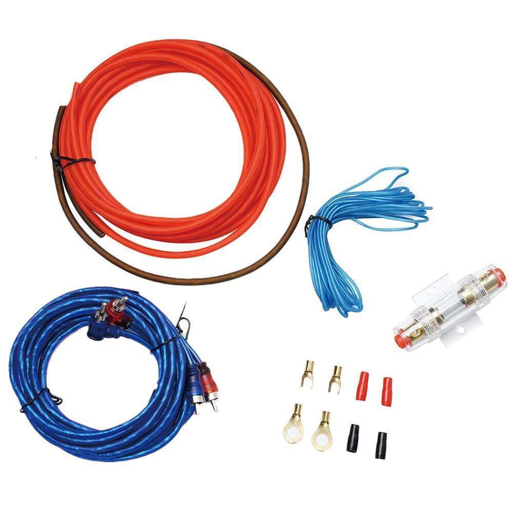 Nouveau support de 60 ampères, haut-parleur de caisson de basses 8Ga, câblage Audio de voiture, fils d'installation d'amplificateur, câble d'alimentation RCA, Kit de fusibles