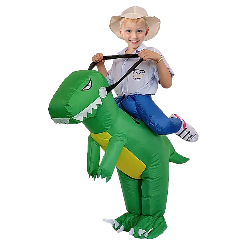 Trajes infláveis de dinossauro engraçado andando vestido t-rex festa cosplay carnaval traje de halloween para adultos crianças