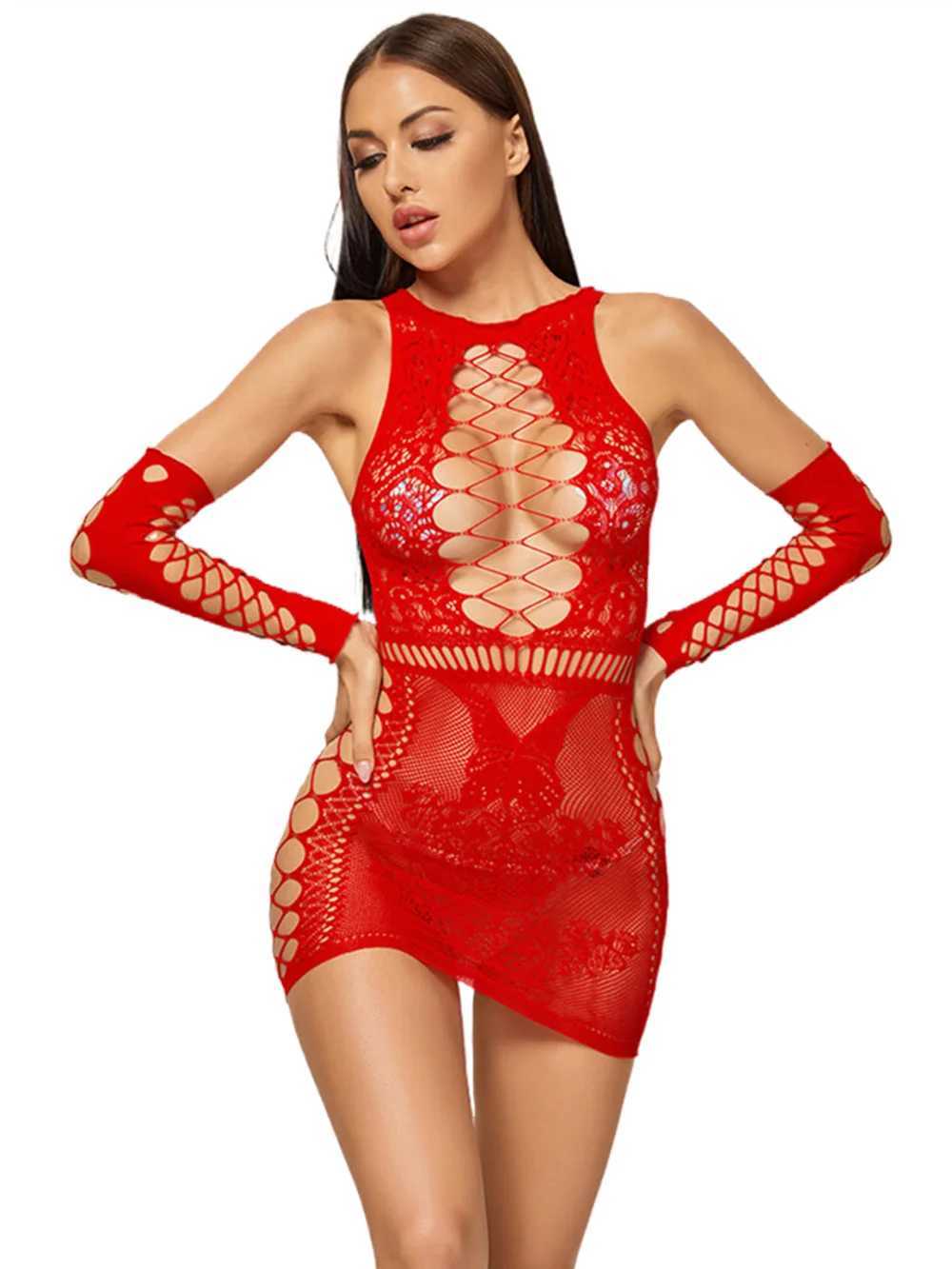 Sexig kjol grundläggande casual klänningar sexiga underkläder för kvinnor Eric Babydoll Eroitc Lingerie Clothing Pyjamas Open Bra Chemistry Plus Size Dress 24326