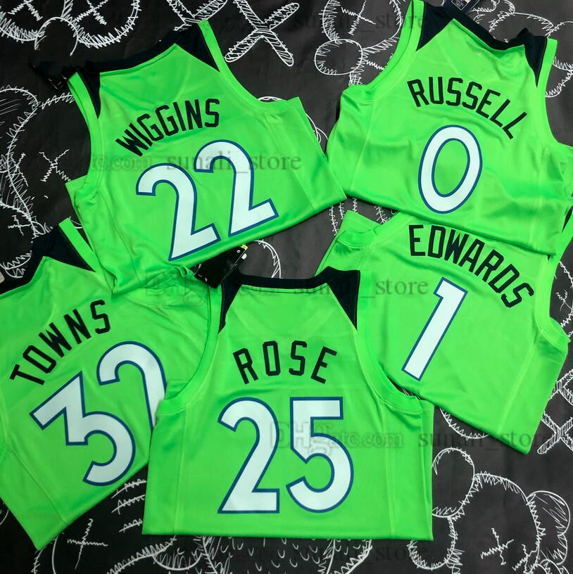 Camisas de basquete masculinas Anthony 5 Edwards Rudy 27 Gobert Karl-Anthony 32 Towns Mike 10 Conley Jaden 3 McDaniels Naz 11 Reid Kyle 1 Anderson Kevin 21 Garnett Impresso