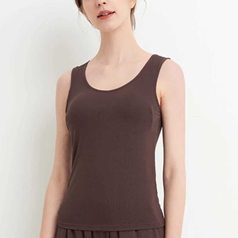 Women's Tanks Camis Womens tank top with chest pads stretchable push up top sleeveless tank top sexy and casual Korean SA1201 24326