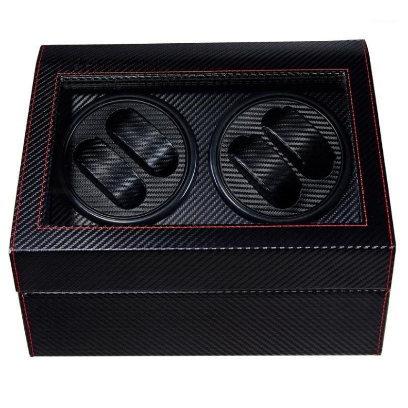 Obserwuj pudełka 4 6 High End Automatic Nouter BoxWatches Uchwyt do przechowywania biżuterii Wyświetlacz PU skórzane pudełko Ultra ciche silnik Shake306s