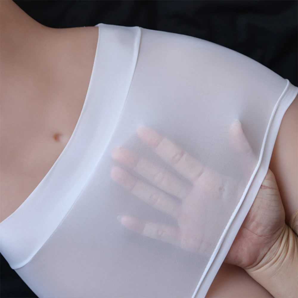 Jupe de jupe sexy Femme Femmes Ice Silk Sheer Sexy Mini Tube Jupe Sexy Translucent Nightclub Party Clubwear Jupes courtes Vêtements féminins 24326