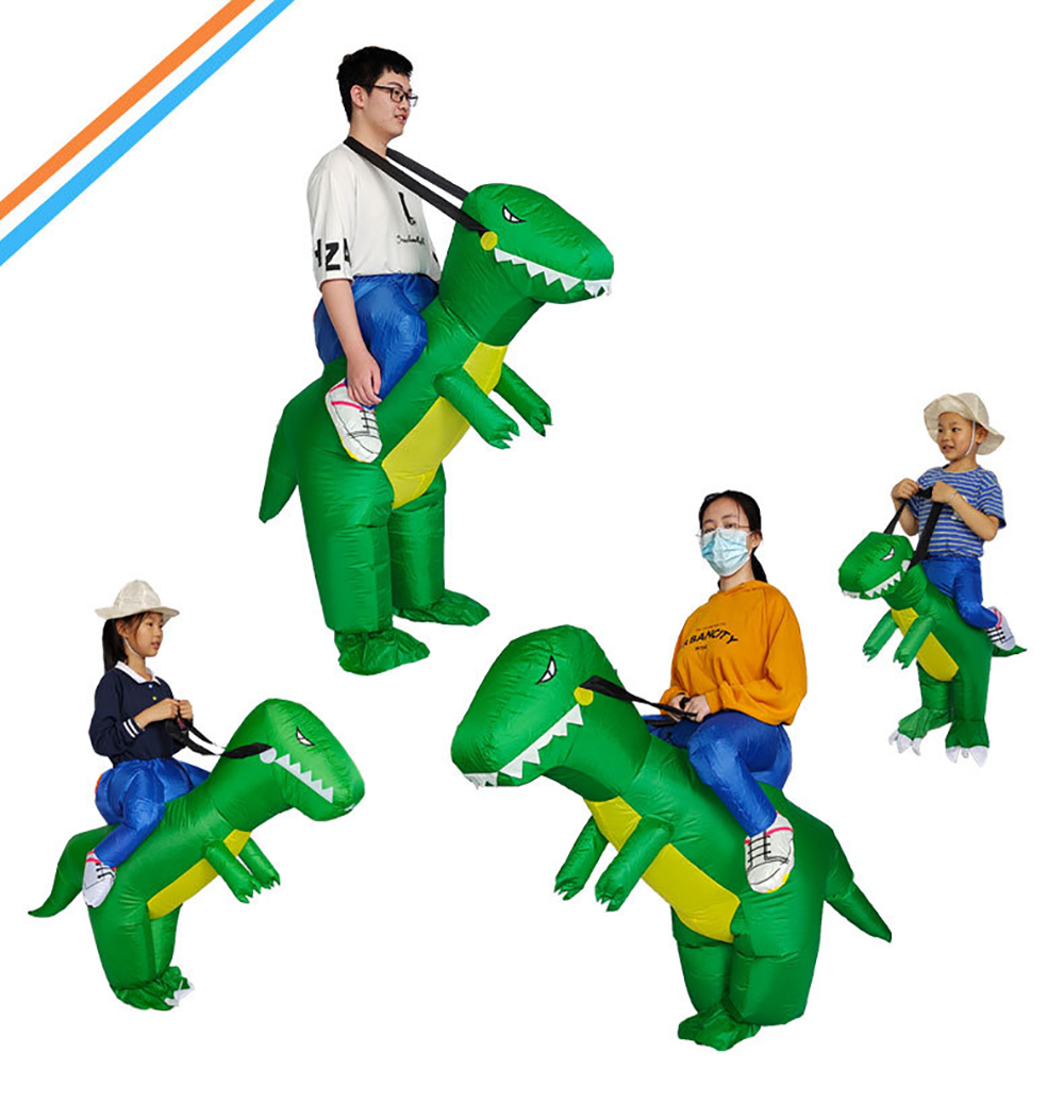 Trajes infláveis de dinossauro engraçado andando vestido t-rex festa cosplay carnaval traje de halloween para adultos crianças