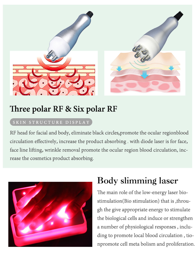 9 i 1 kavitation RF Body Slim Face Lyft Strong Power Cavitation RF Skin Firming Body Sculpting Lipo Laser Machine