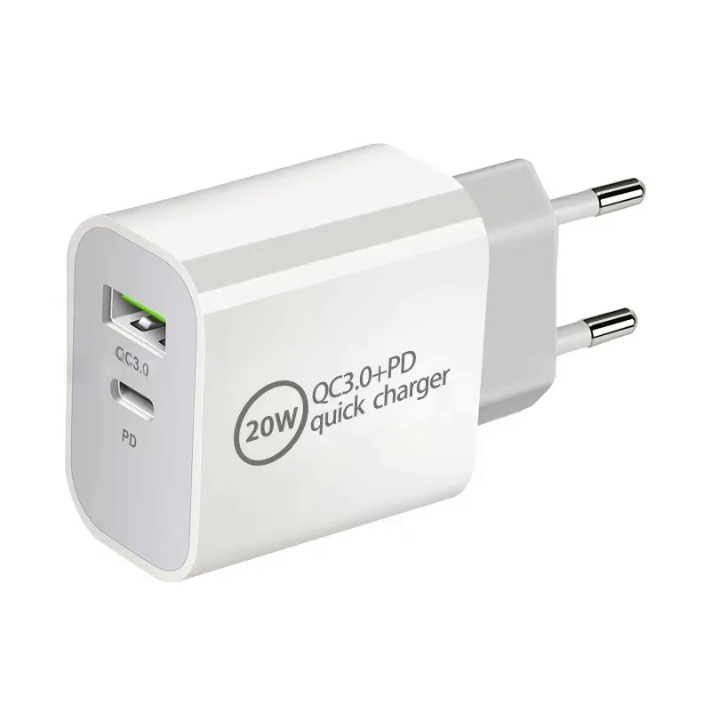 2 porty ładowarka USB Szybka ładunek 3.0 PD 20W Typ C Charger TELEFON FAJE Adapter ładowania dla iPhone'a 13 12pro Huawei Xiaomi Samsung