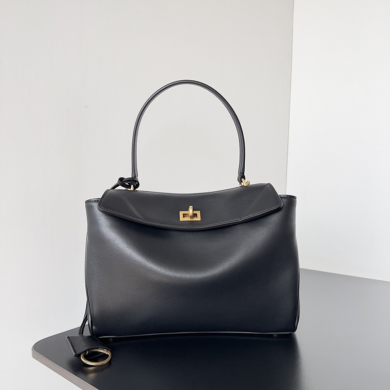 Dernières femmes Rodeo moyen sac à main noir doux veau luxe designer sac or matériel miroir qualité dame fête mariage sacs à bandoulière