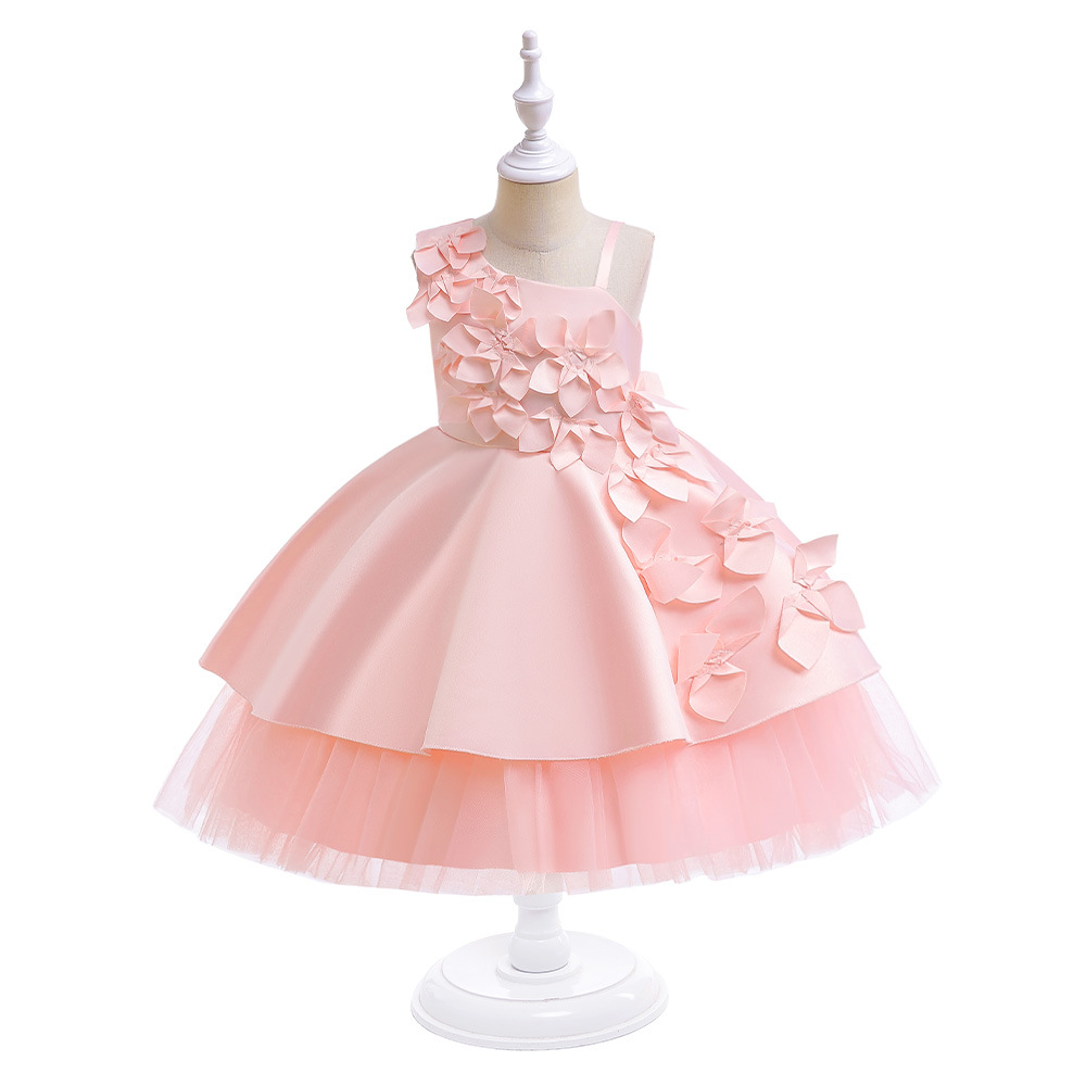 Doce rosa verde vinho alças douradas vestidos de concurso para meninas vestidos de flores para meninas vestidos de aniversário/festa para meninas saias do dia a dia roupas infantis SZ 2-10 D326194