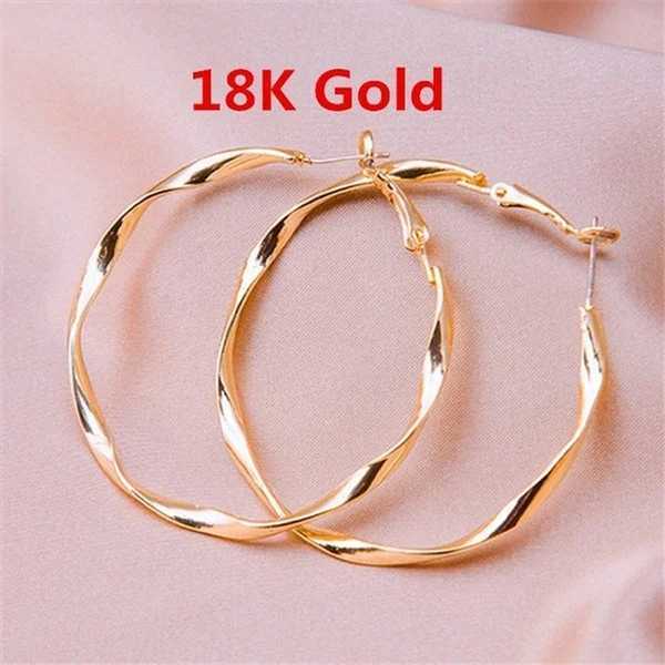 Hoop Huggie Womens Round Wave Ring Earrings Vintage Charm Earrings Engagement Earrings Valentines Day Gifts Anniversary Gifts Jewelry 24326