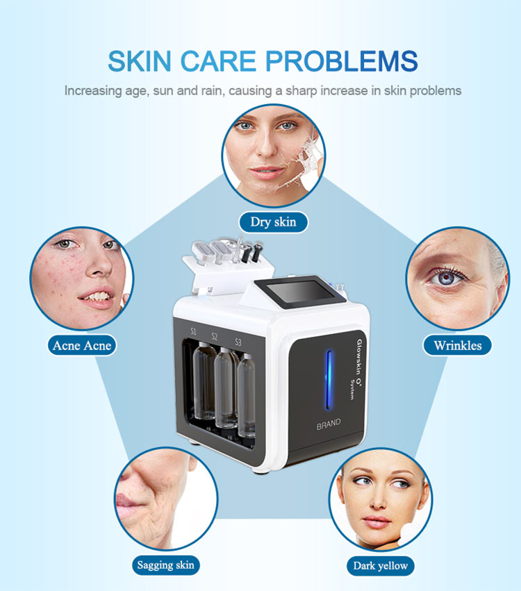 Aqua Peeling Microdermabrazyon Cilt Bakımı Pırlanta Dermabrazyon RF Yüz Kaldırma Kırışıklık Kaldırma Hidradermabrazyon Güzellik Makinesi