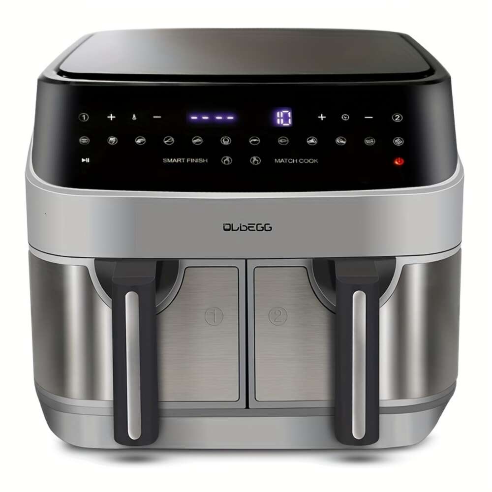 Oldegg 2.38Gal Dual Pot Screen Air Fryer 14 Funções qualquer alimento One Touch Cooking for Alrecipes pode cozinhar dois alimentos diferentes simultaneamente reduzir o tempo de espera